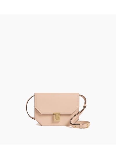 Petit sac bandoulière Rose en cuir lisse