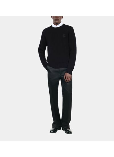 Pull En Laine Noir Homme