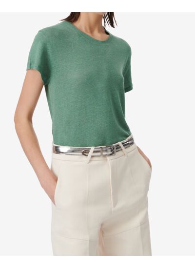 T-Shirt En Lin Col Rond Third