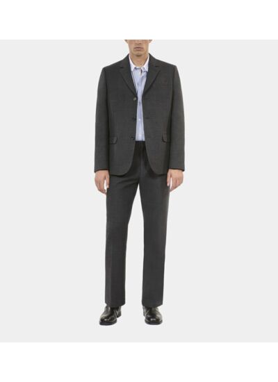 Veste De Costume En Laine Mélangée Grise Homme