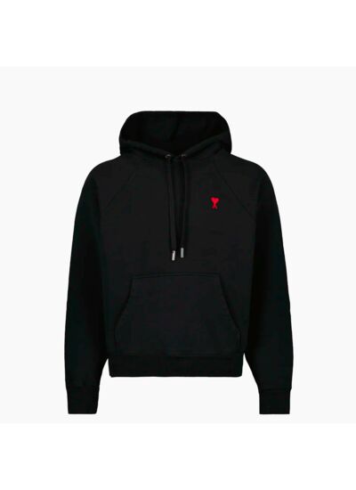 Ami Paris Hoodie Ami de Coeur Rouge Noir