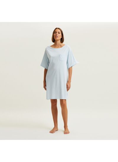 - Chemise de nuit courte col bateau en jersey, Anafi