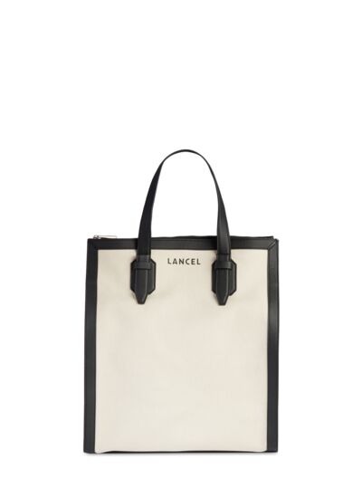 Escapade de Lancel - Sac Cabas Vertical Zippe - NATUREL/NOIR