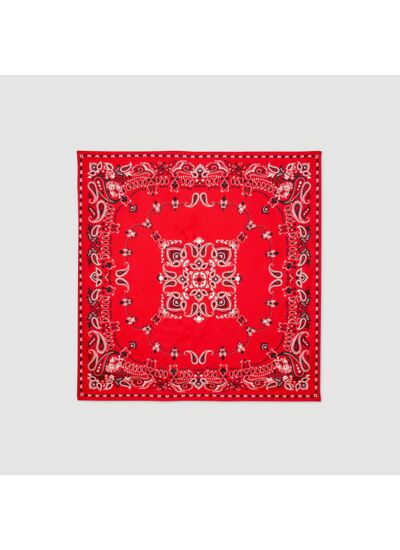 Foulard en soie à imprimé bandana