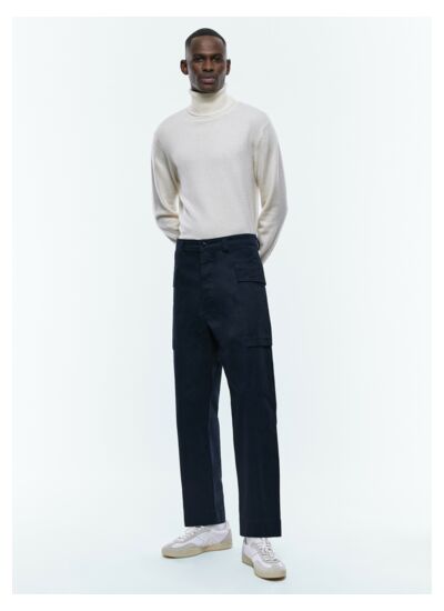 Pantalon cargo en twill de coton