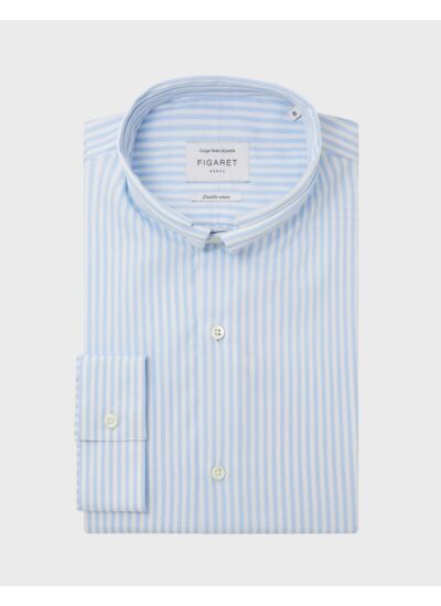 Chemise Semi-ajustée rayée bleue