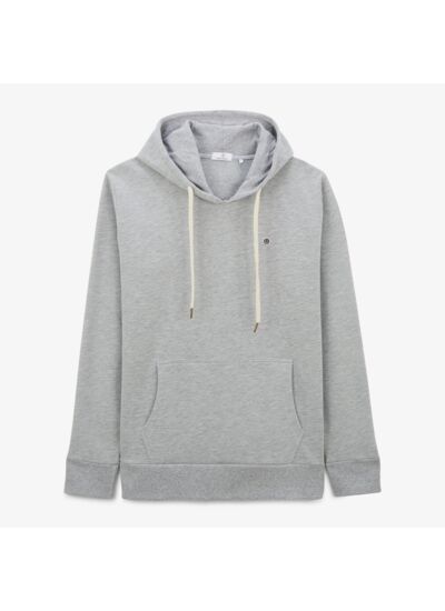 Sweat à capuche gris avec cordons