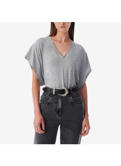 T-Shirt Oversize Col V Basilya