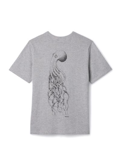 Bompard T-shirt ample imprimé kraken x eb - femme - gris armoise