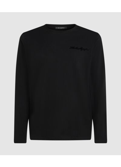 SGNTR FLOCK PRINT LS T-SHIRT