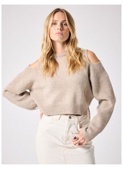 Pull laine Renata TERRE FUMEE