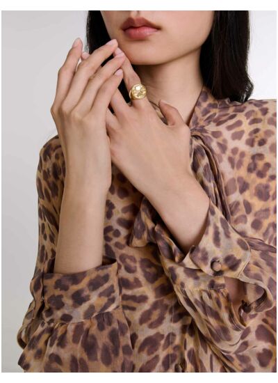 Bague chevalière trèfle