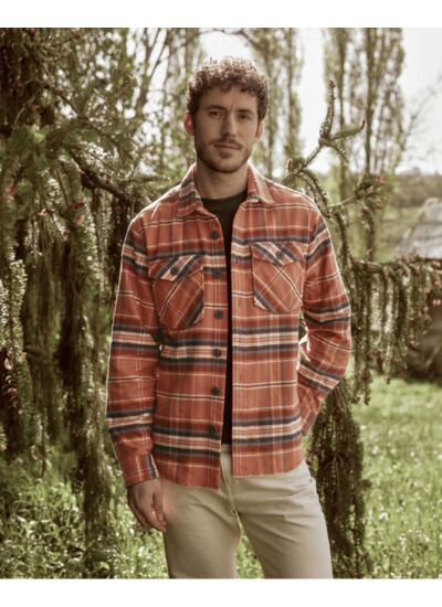 Sur-chemise brique & écrue