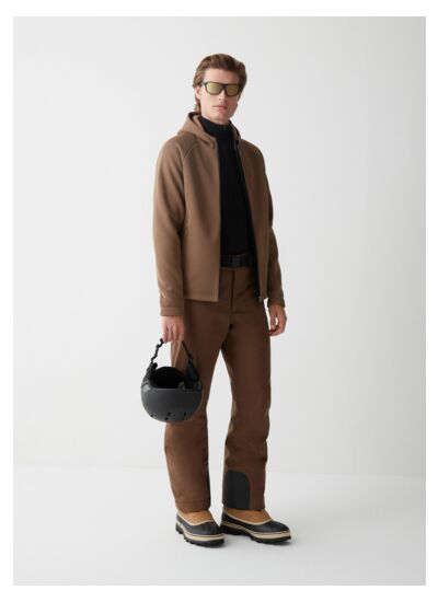 Sweat-shirt effet maille avec capuche