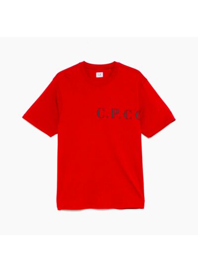 CP Company T-Shirt Logo Noir Rouge