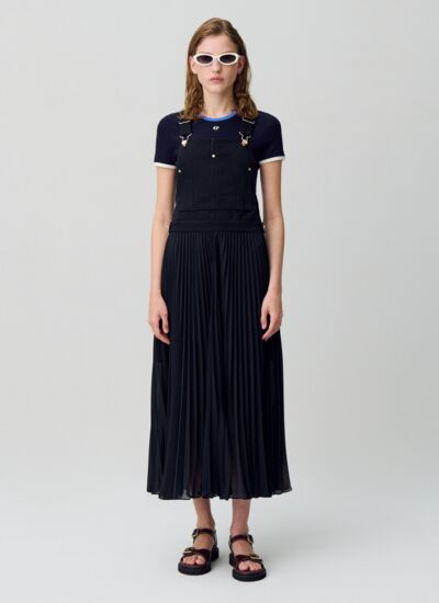 Claudie pierlot Robe longue plissée