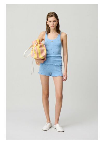 Débardeur maille fine pois