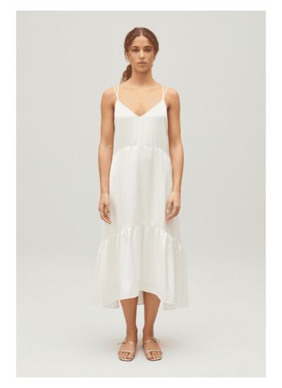 Robe midi satinée