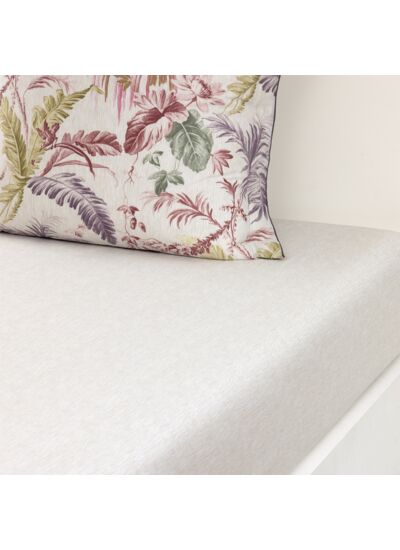 Yves Delorme - Drap housse en batiste de coton gris, Fresque