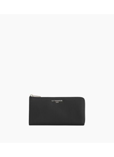 Compagnon zippé Emilie en cuir signature T