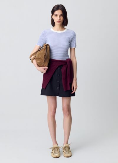 Claudie pierlot Top marinière maille fine