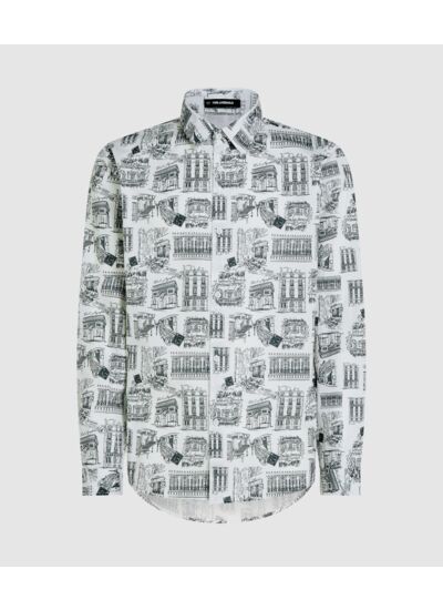 PARIS AOP POPLIN SHIRT