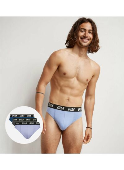 Lot de 3 slips homme à thermorégulation active Bleu Regul Activ