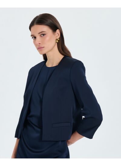 Veste courte satinée nocturne