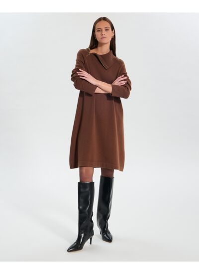 Robe Robertina Chocolat en Laine