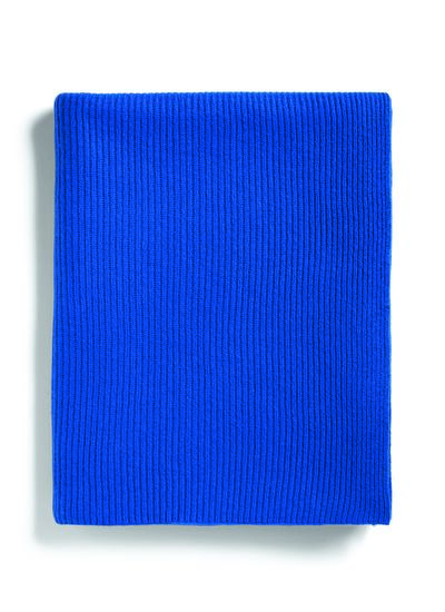 Écharpe en maille à côtes - Accessoire - BLEU PIGMENT