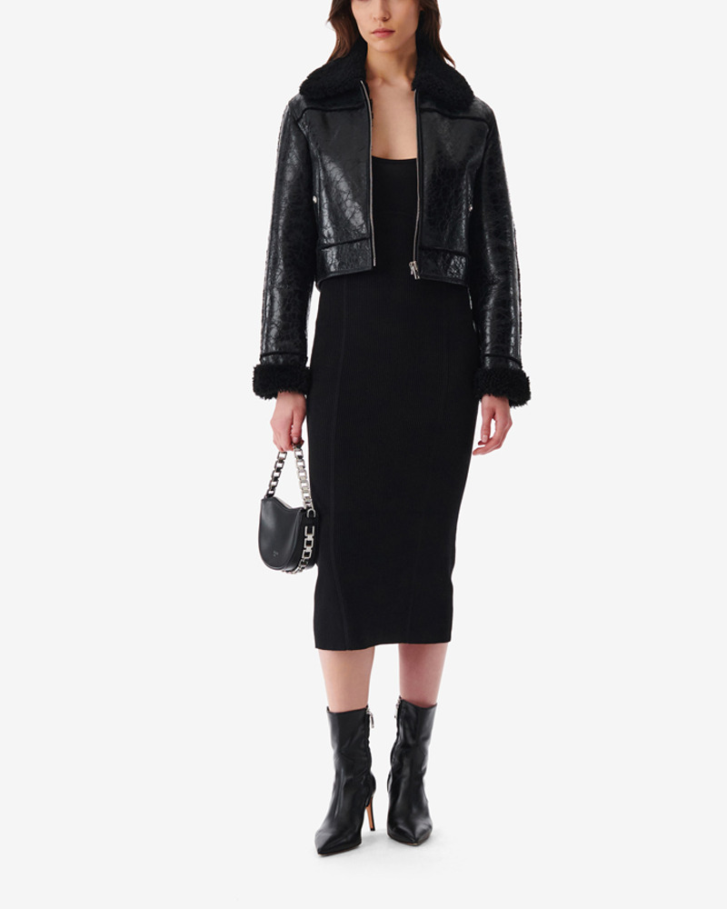 Veste Raccourcie En Cuir Miram