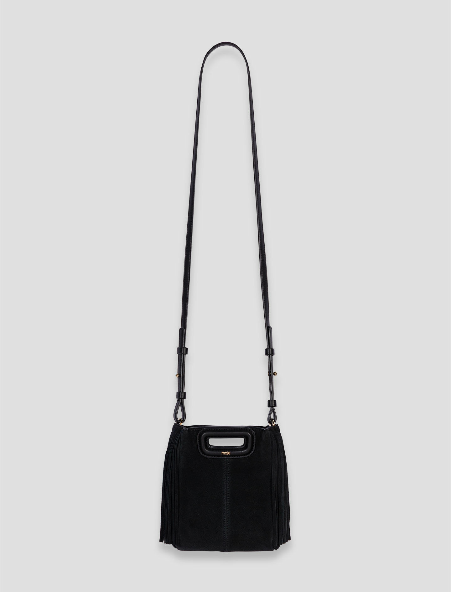 Sac M mini en cuir suède