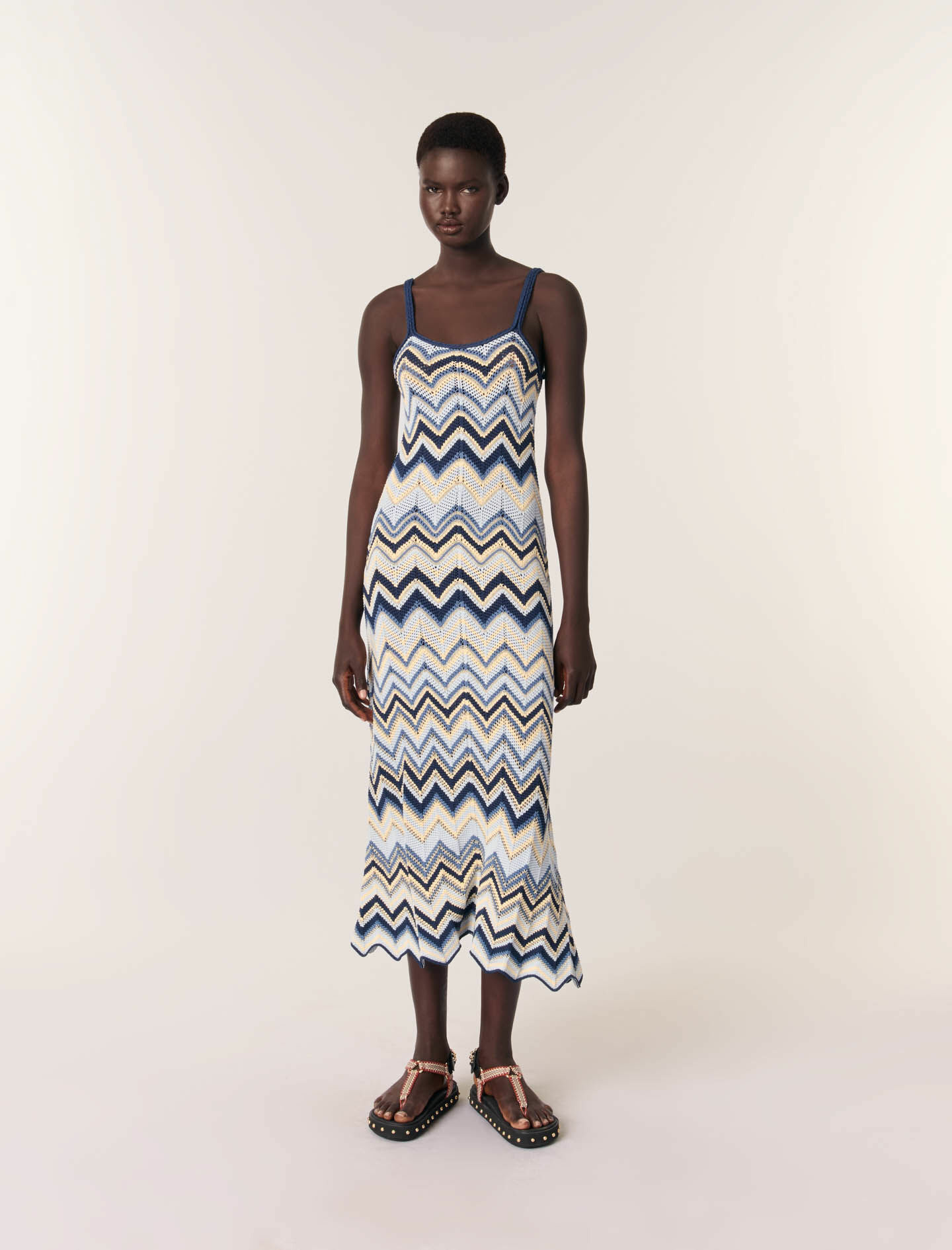 Robe longue en crochet