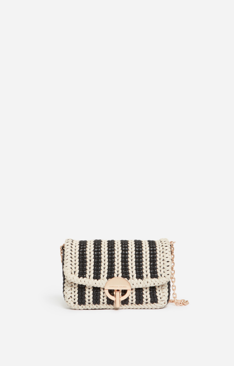 Petit Sac Moon En Cuir Tressé Cuir D'Agneau Tressé