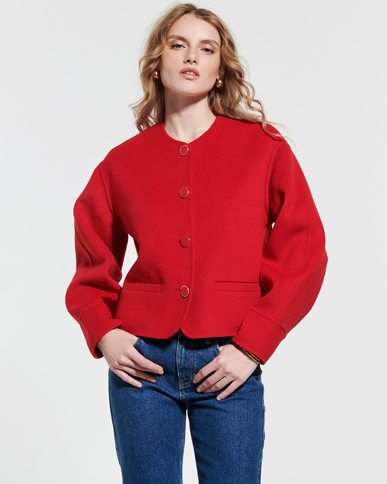 Manteau Minsk Rouge en Laine