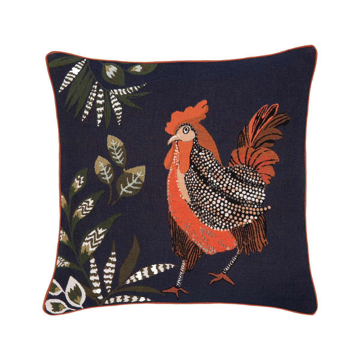 Yves Delorme - Housse de coussin en tapisserie de coton vert, Casanova