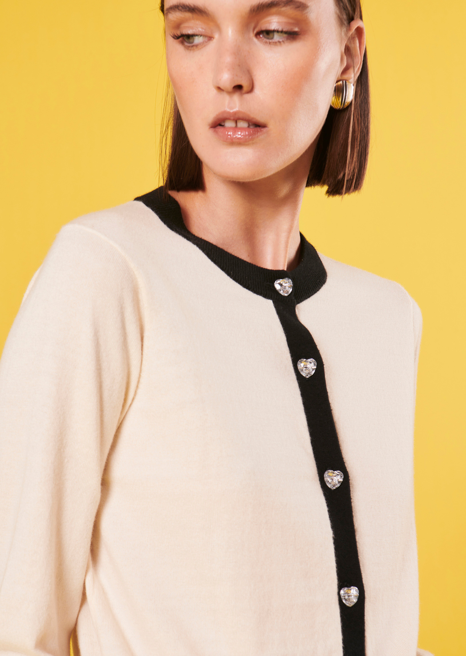 Gilet Gaëlle-Ecru en Laine