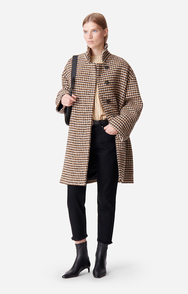 Manteau Maguelone En Alpaga & Laine Mélangés