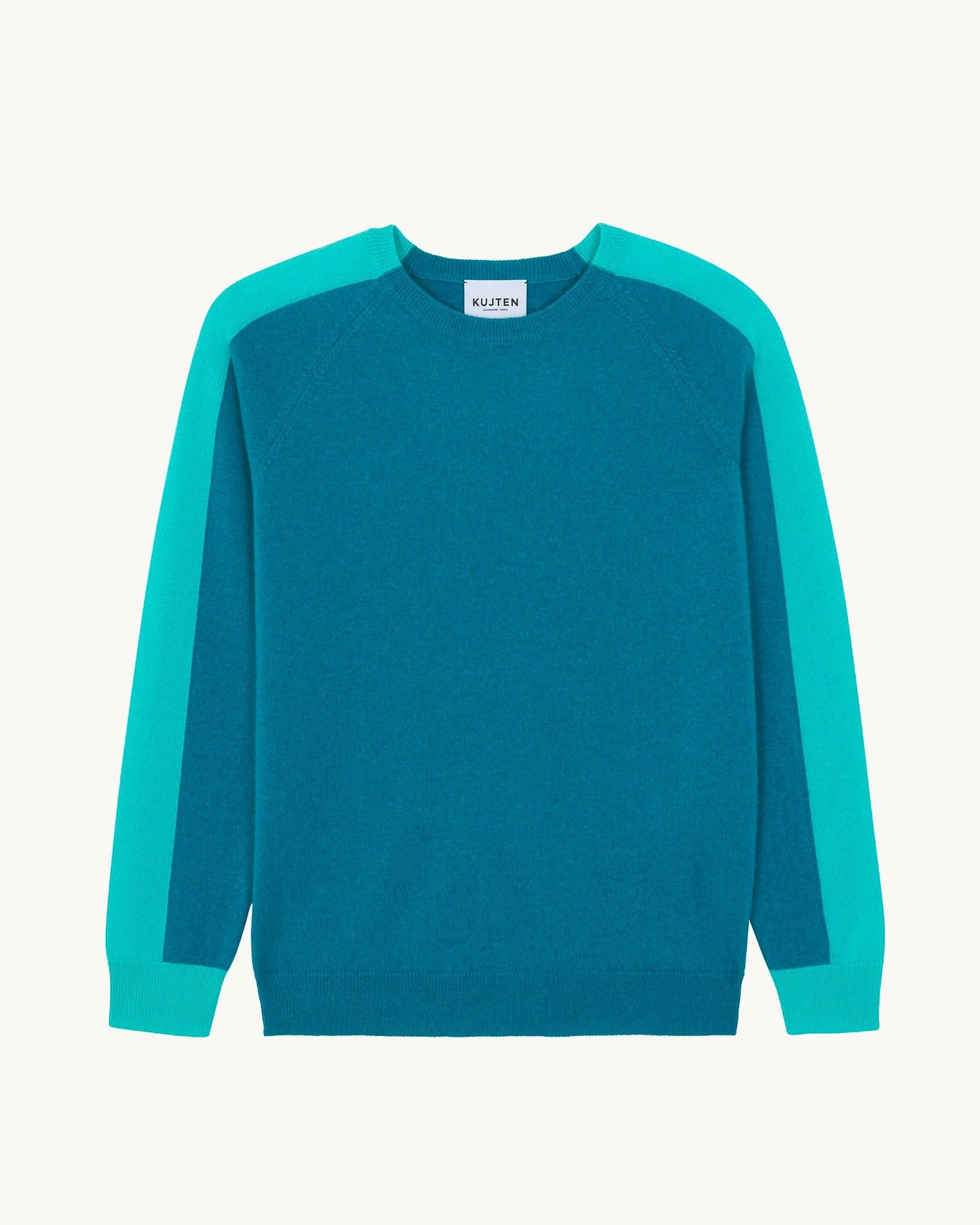 Pull Ian Pull Cachemire Homme Col Rond Colorblock, 2 fils
