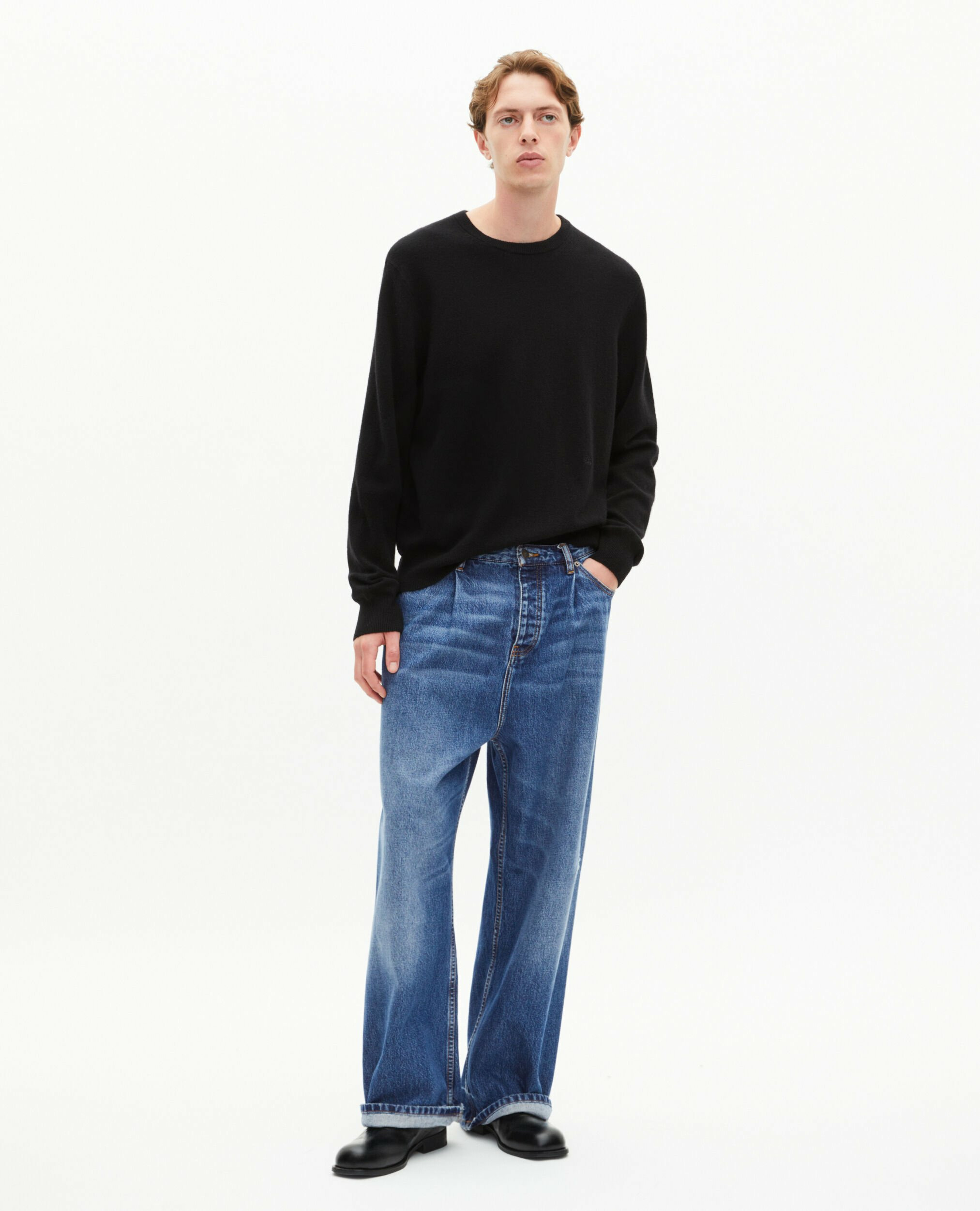 Jean Large Bleu Foncé Homme