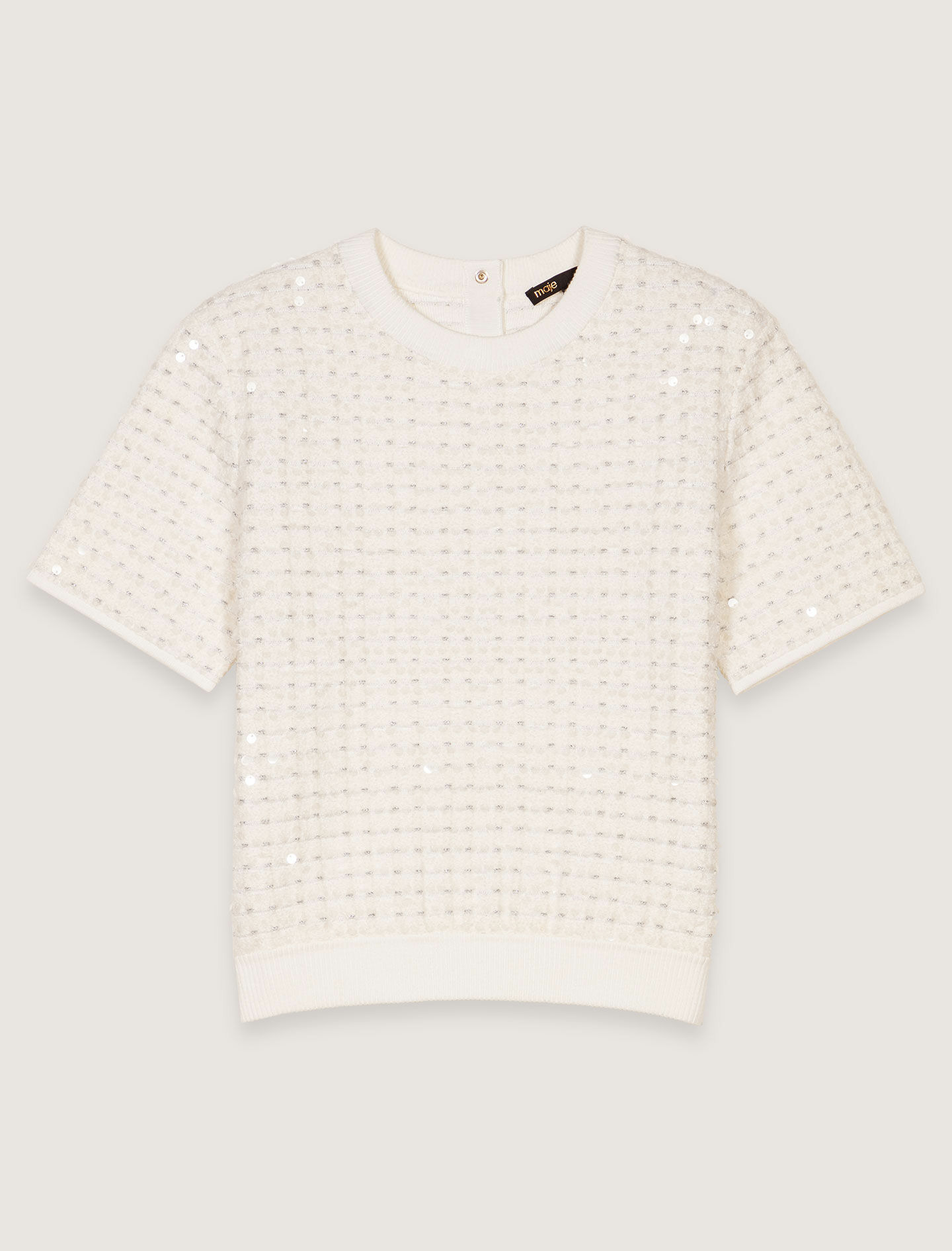 Pull à manches courtes en maille