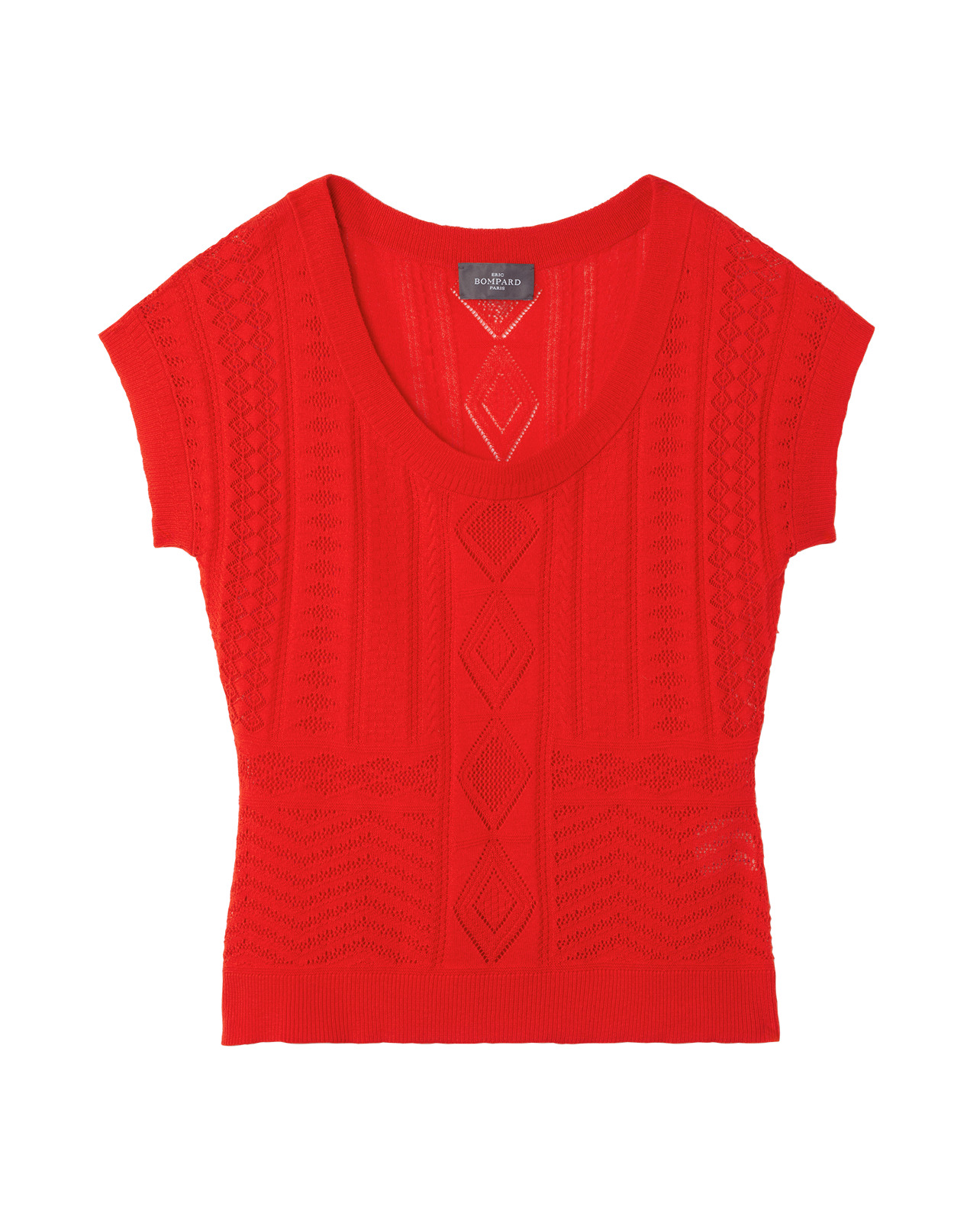 Top col rond en pointelle - Femme - POPPY