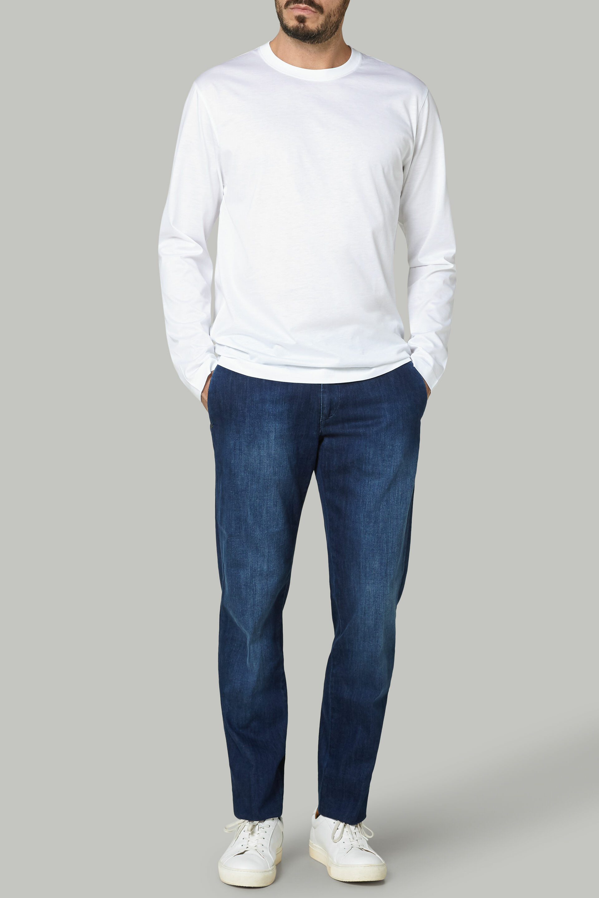 T-Shirt À Manches Longues En Jersey De Coton Pima