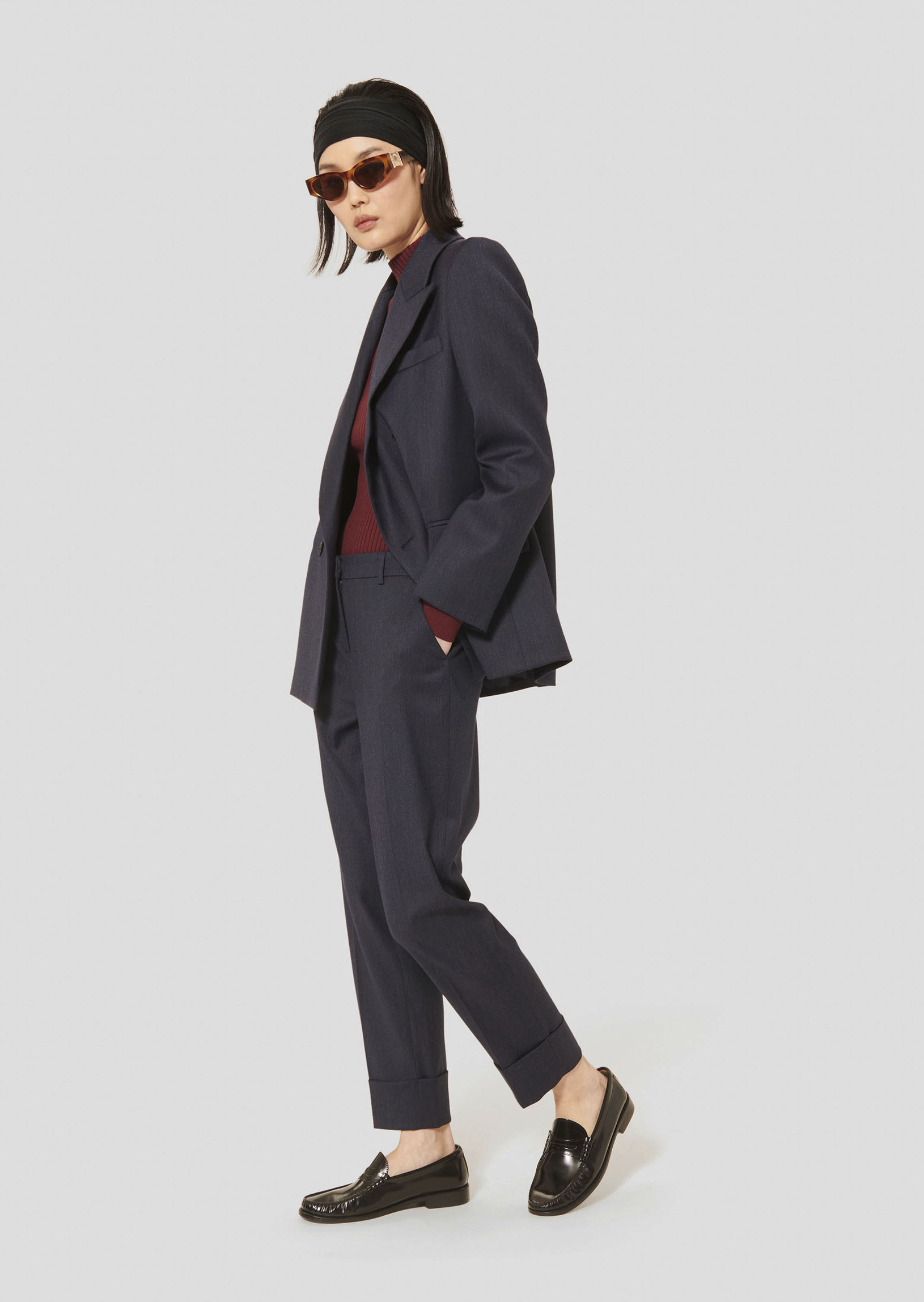 Pantalon Philippa-Nuit en Laine Vierge