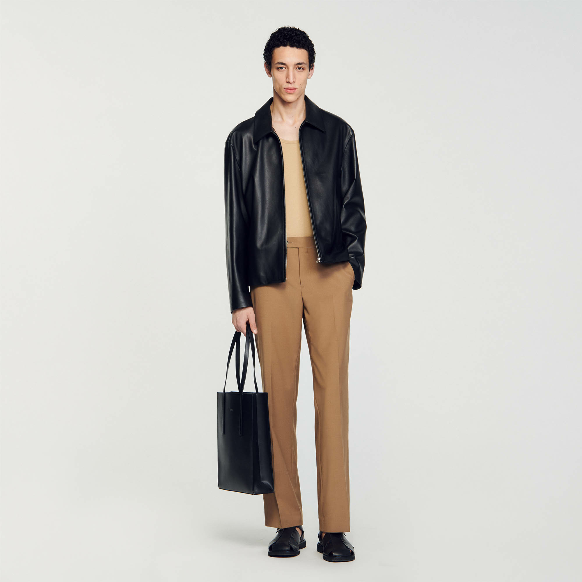 Blouson en cuir d'agneau