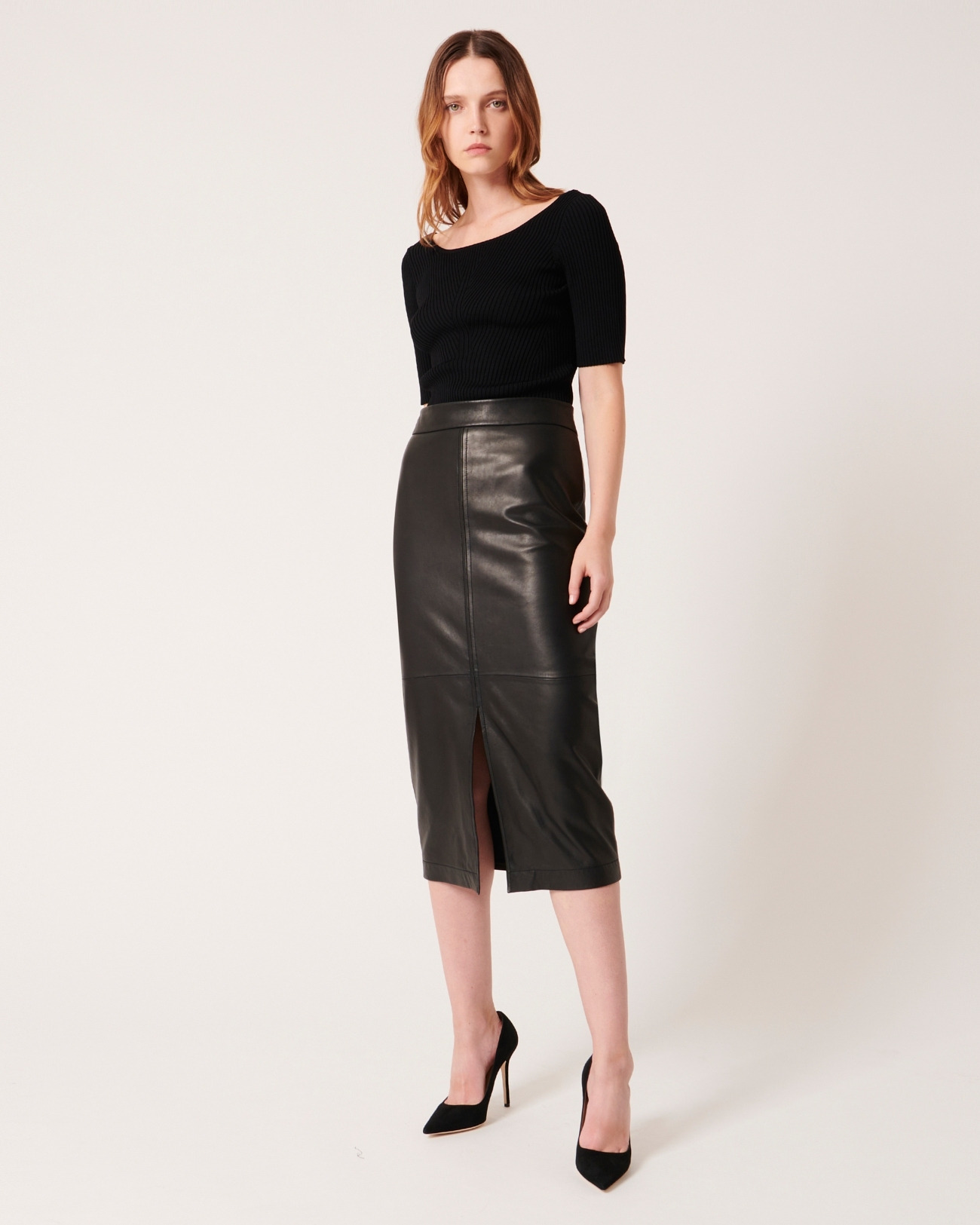 Jupe Jala Noir en cuir