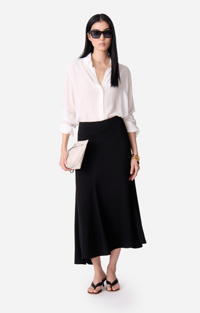 Jupe Esha En Mélange De Coton Et Polyester