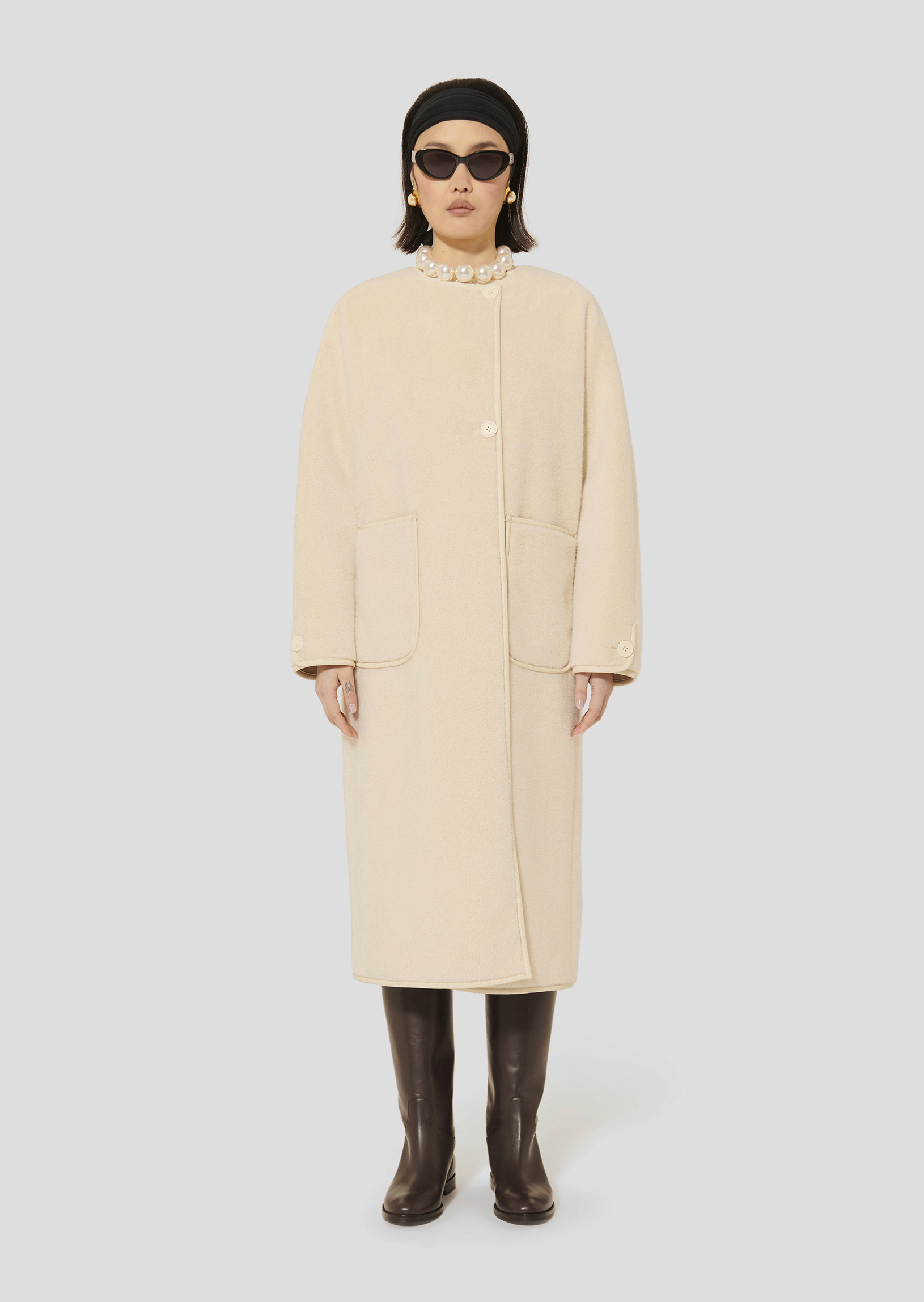 Manteau Marta-Craie en Polyester