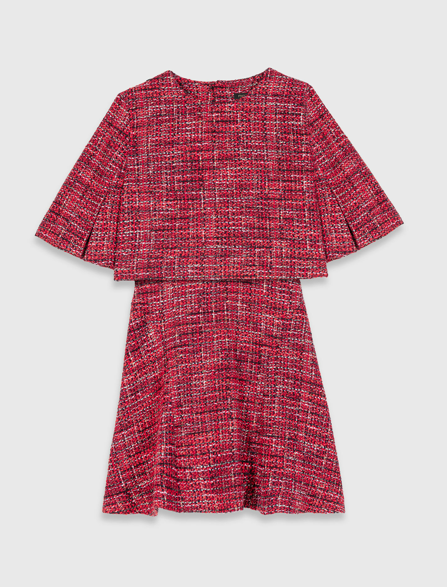 Robe courte 2-en-1 en tweed