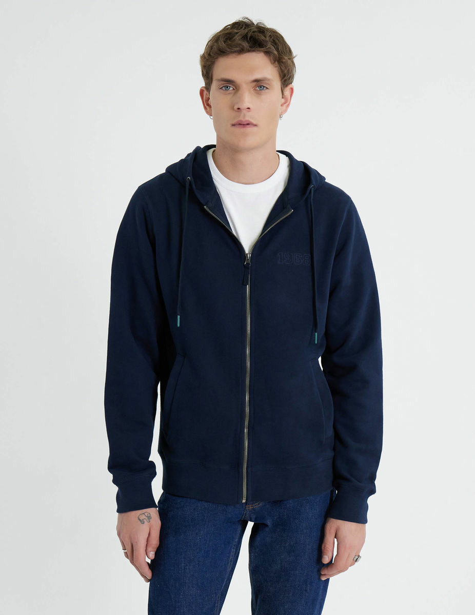 Cardigan Eliott en jersey marine